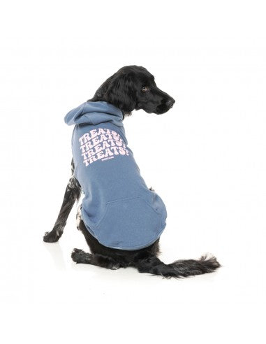 FuzzYard Treats Hunde-Kapuzenpullover, Blau (Größe 6)