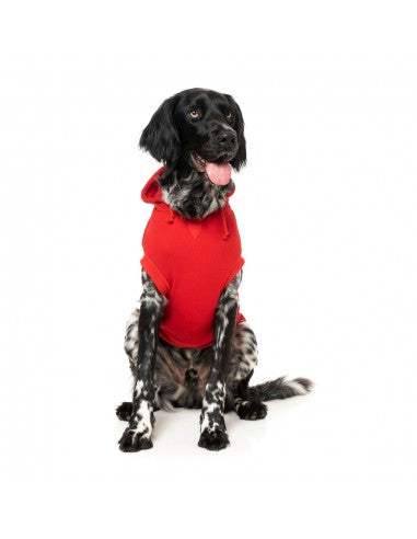 FuzzYard Zoomies Hunde-Kapuzenpullover, Rot (Größe 1)