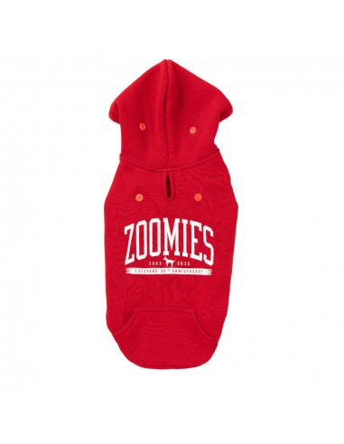 FuzzYard Zoomies Hunde-Kapuzenpullover, Rot (Größe 2)