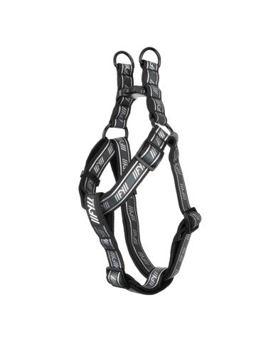 FuzzYard FY Active Strap verstellbares Hundegeschirr, Schwarz (Größe S)