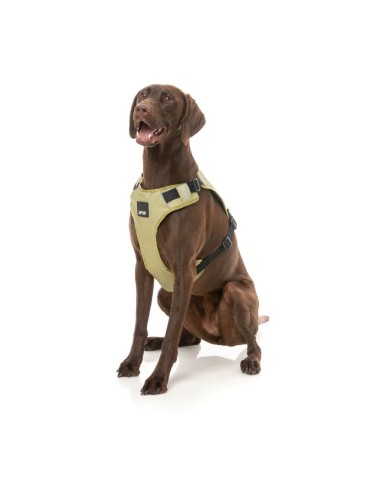 FuzzYard FY Active Go gepolstertes Hundegeschirr, Khaki (Größe XS)