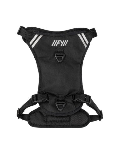 FuzzYard FY Active Go gepolstertes Hundegeschirr, Schwarz (Größe XS)