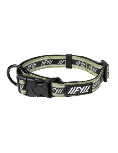 FuzzYard FY Active Neopren-Hundehalsband, Khaki (Größe L)