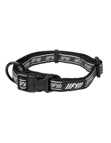 FuzzYard FY Active Neopren-Hundehalsband, Schwarz (Größe M)