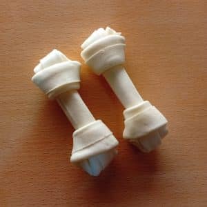 Weißer Knotenknochen für Hunde, 10 cm