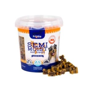 Halbfeuchte Hundesnacks Lamm mit Reis, 500 g in wiederverschließbarer Dose
