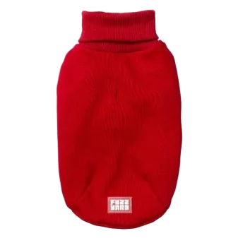 Rollkragenpullover für Hunde FuzzYard Stevie in Rot