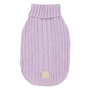 FuzzYard Life Hundepullover mit Zopfmuster, Lila