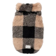 Teddyfleece-Pullover für Hunde FuzzYard Checkered Teddy in Schwarz-Beige
