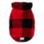 FuzzYard Checkered Teddy Hundepullover in Rot