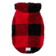 FuzzYard Checkered Teddy Hundepullover in Rot