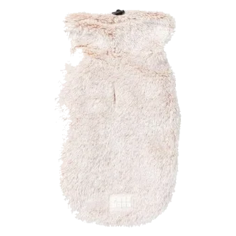 FuzzYard Frosted Teddy Plüsch-Hundepullover in Latte