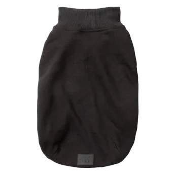 Bestickter Hundepullover FuzzYard Smiley in Schwarz
