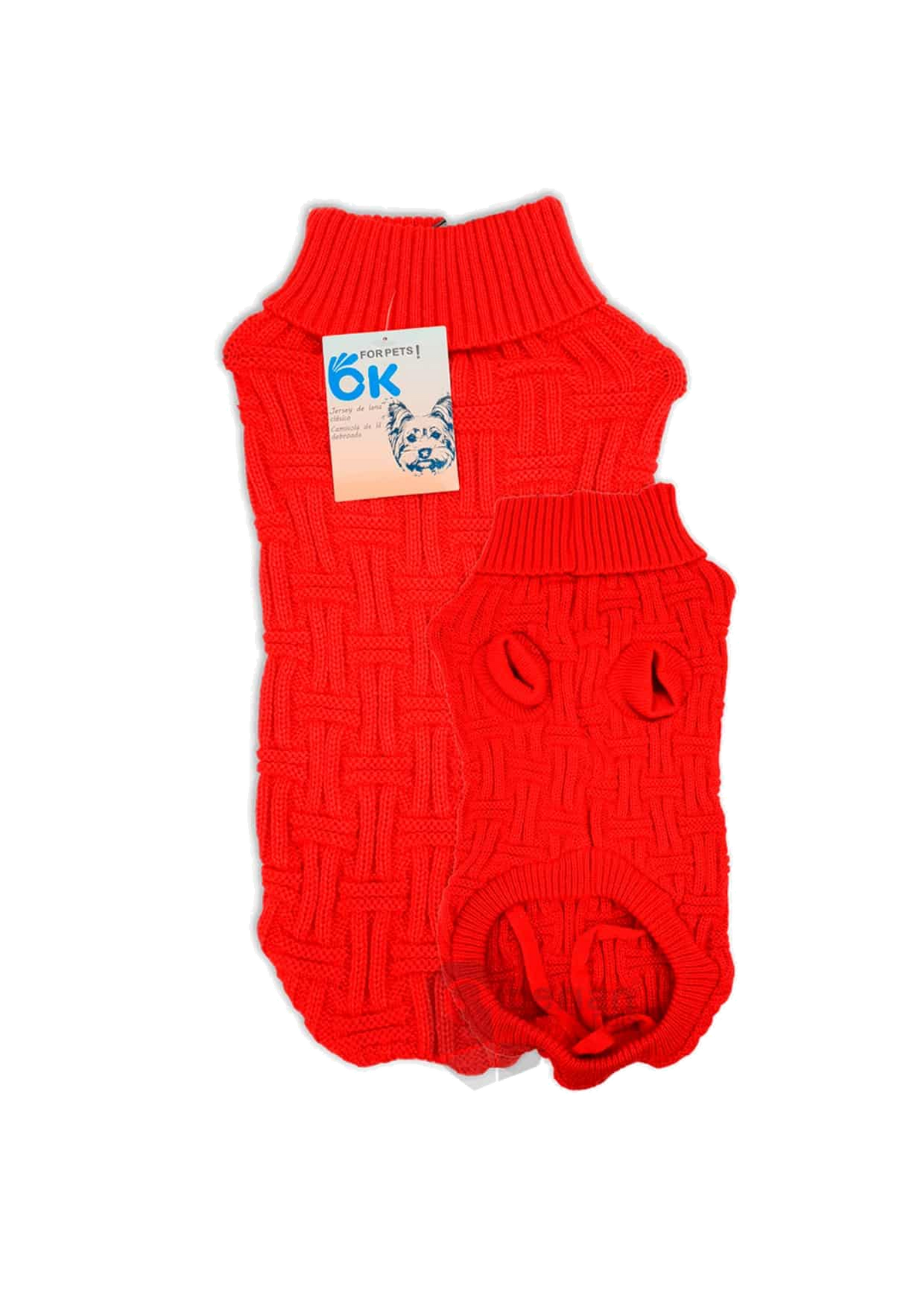 Roter Strickpullover für Hunde