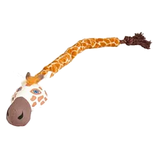 Hundespielzeug Giraffe aus Plüsch mit Seil, 63,5 cm