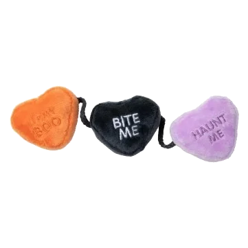 Halloween-Katzenspielzeug FuzzYard Candy Hearts String