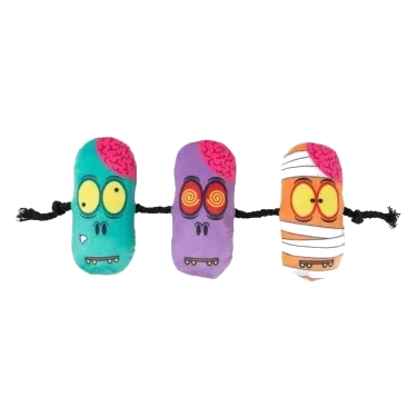 Halloween-Katzenspielzeug FuzzYard Zombie Skewer mit Katzenminze