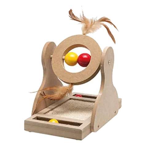 Tumbler Kratzspielzeug aus Holz für Katzen