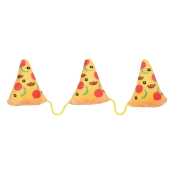 Katzenspielzeug mit Katzenminze FuzzYard Pizza (3 an der Schnur)