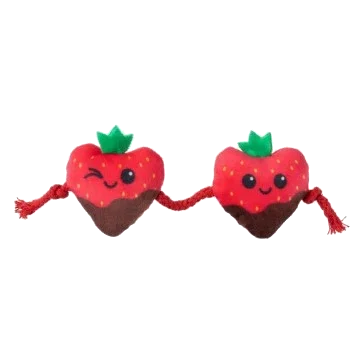 Katzenspielzeug mit Katzenminze FuzzYard Strawberry Hearts