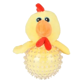 Kauspielzeug Hund Huhn Flamingo aus TPR und Plüsch, 16 cm