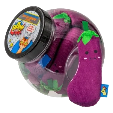 Katzenspielzeug mit Katzenminze BAM! Aubergine Genie, 20er-Pack