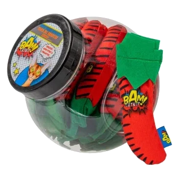 Katzenspielzeug mit Katzenminze BAM! Paprika, 20er-Pack