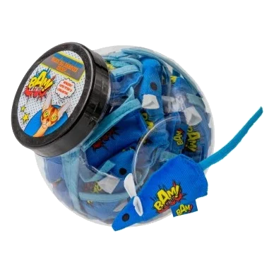 Katzenspielzeug mit Katzenminze BAM! Maus Blau (30 Stück)