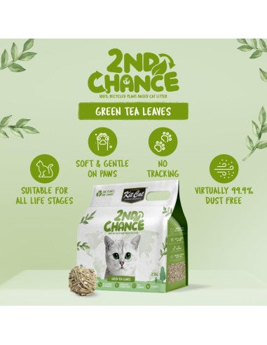 Katzenstreu klumpend Kit Cat 2nd Chance Grüntee 7 L
