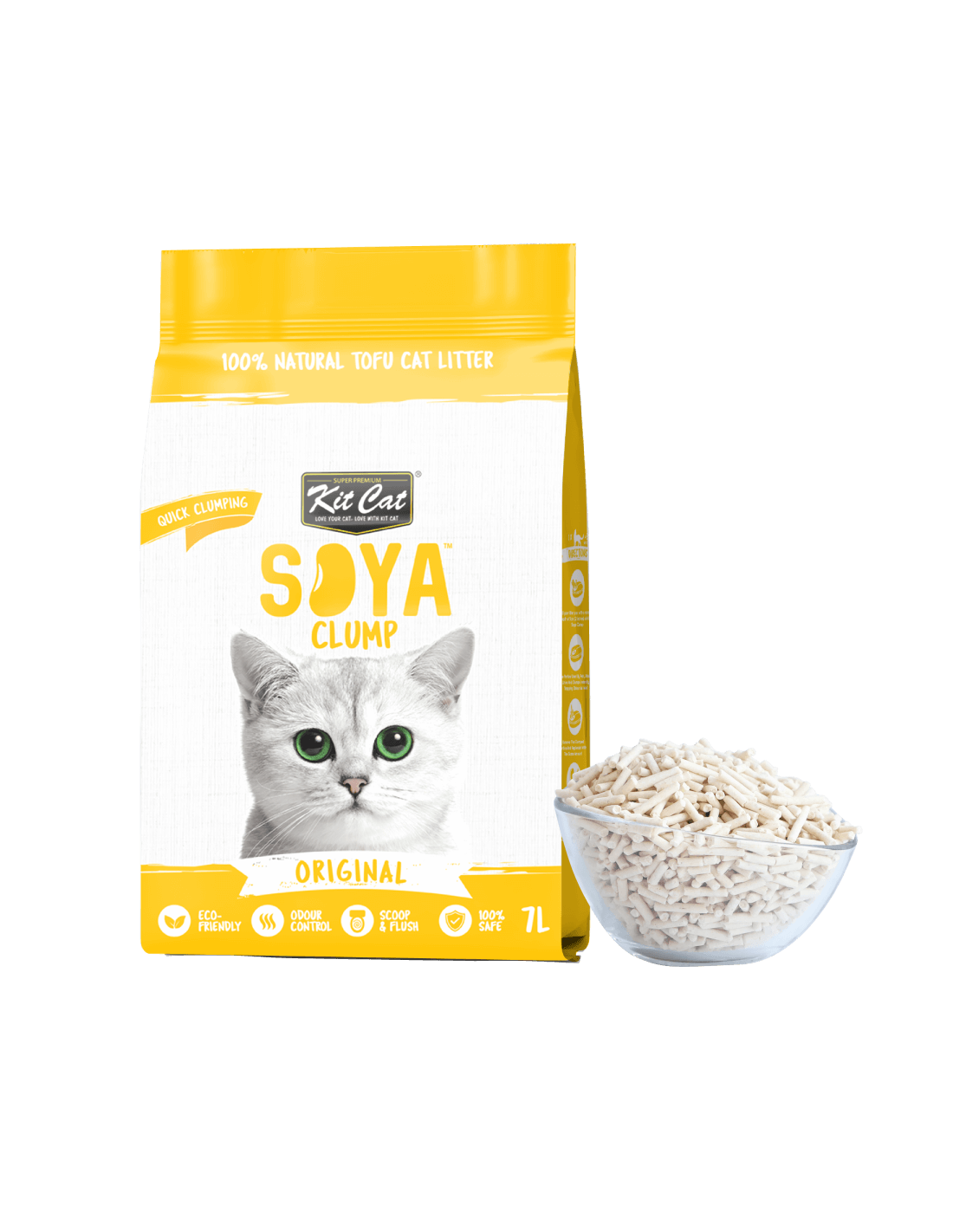 Kit Cat Eco Katzenstreu Original, 7 L (2,5 kg)