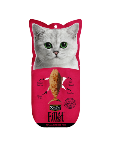 Katzensnack Kit Cat FilletFresh Thunfisch und Räucherfisch 30 g