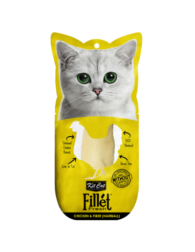 Kit Cat FilletFresh Katzensnack, Hähnchen mit Ballaststoffen 30 g