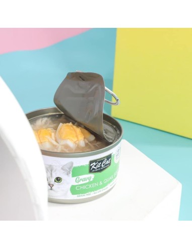 Nassfutter für Katzen Kit Cat Gravy Thunfisch und Wachtelei 70 g