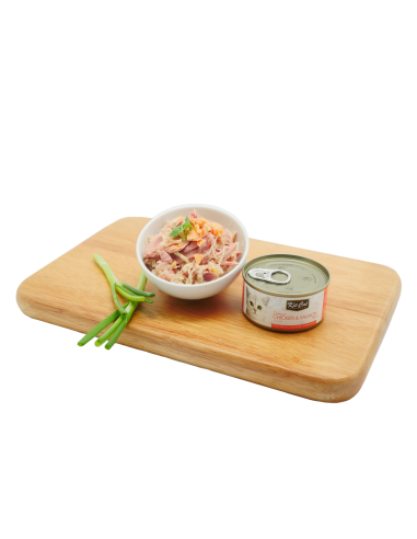 Nassfutter für Katzen Kit Cat Toppers Huhn und Lachs in Gelee 80 g