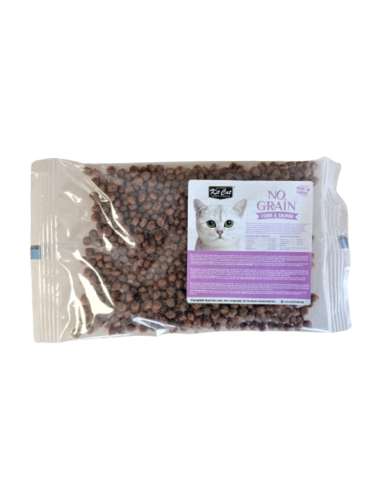 Getreidefreies Katzentrockenfutter Kit Cat No Grain Thunfisch & Lachs, Probe 50 g