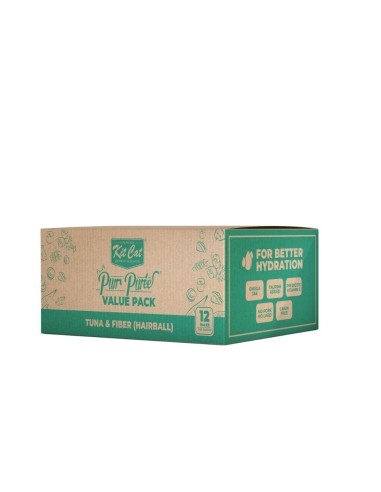 Katzensnack Kit Cat PurrPuree Thunfisch und Ballaststoffe 40 x 15 g