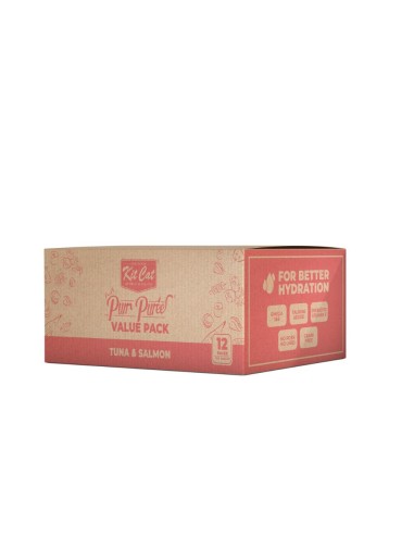 Katzensnack Kit Cat PurrPuree Thunfisch und Lachs 40 x 15 g
