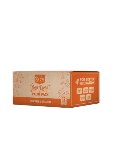 Katzensnacks Kit Cat PurrPuree Huhn und Lachs 40 x 15 g
