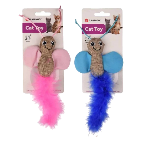 Schmetterlinge in Rosa und Blau für Katzen