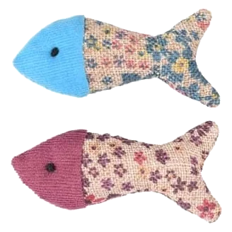Marly Fische in Blau und Lila, 4 × 9 × 2 cm