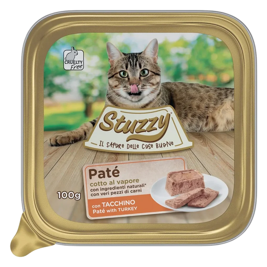 Mister Stuzzy Cat Nassfutter Katze Pute, Schale 100 g