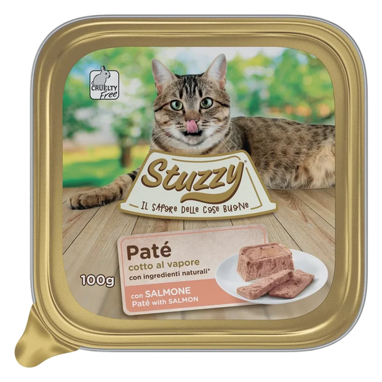 Mister Stuzzy Cat Nassfutter Katze Lachs, Schale 100 g