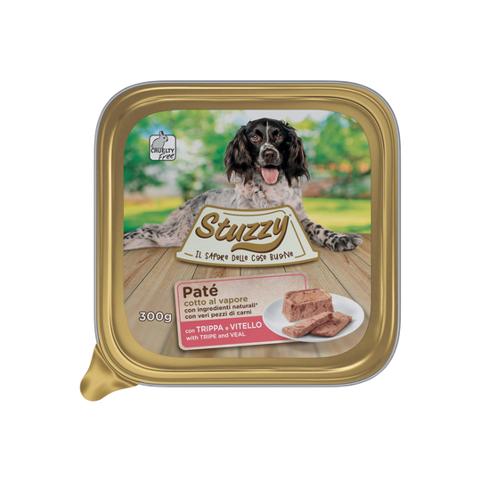 Mister Stuzzy Dog Nassfutter Hund Pansen und Kalb, Aluschale
