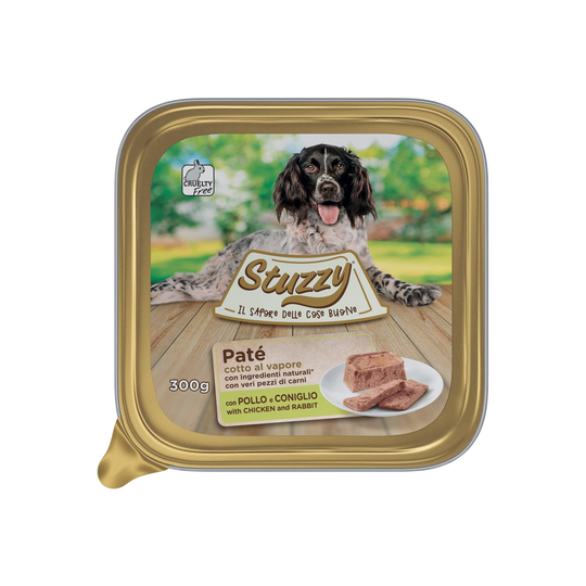 Mister Stuzzy Dog Nassfutter Hund Huhn und Kaninchen, Aluschale