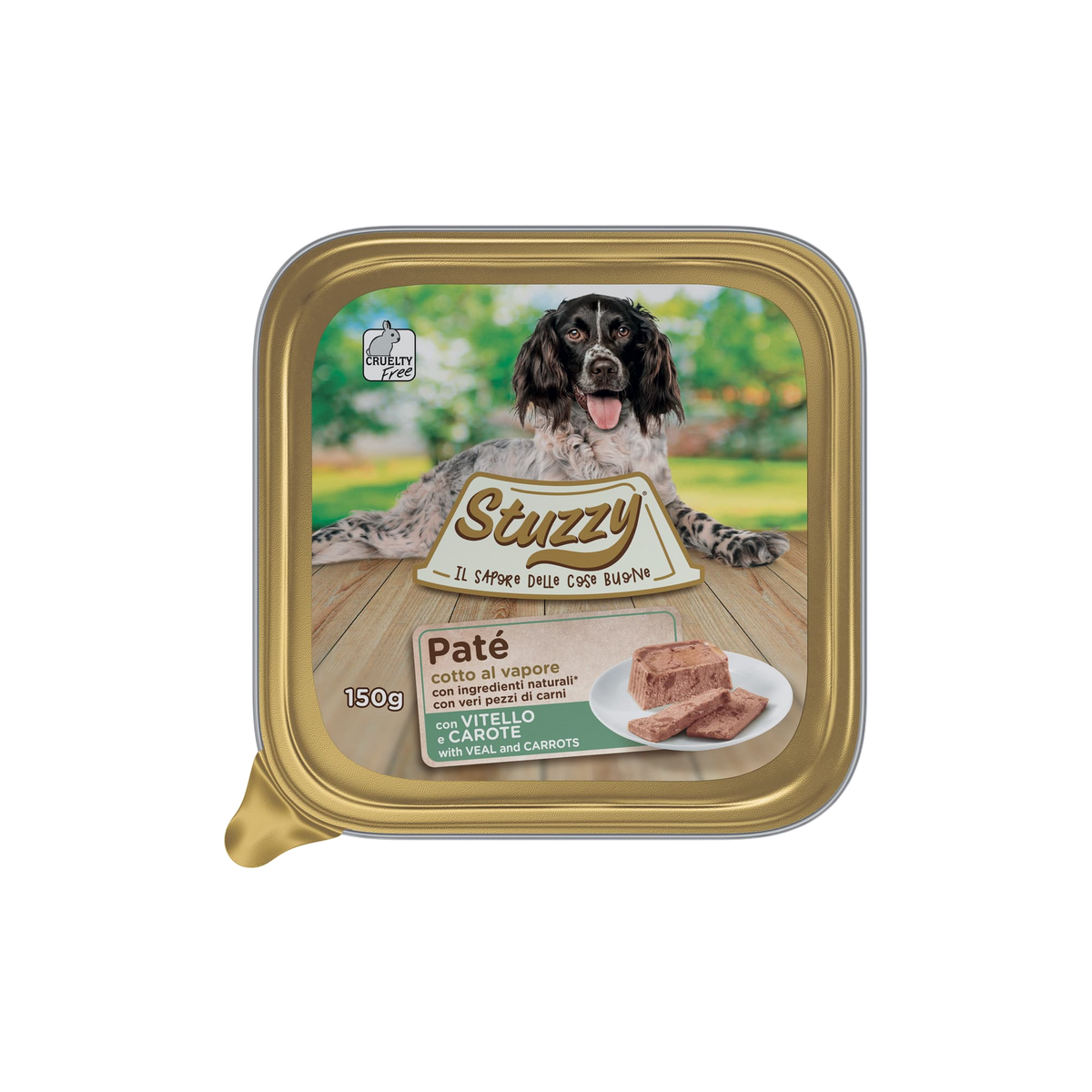Mister Stuzzy Dog Nassfutter Hund Kalb mit Karotten, Aluschale
