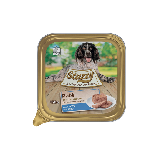 Mister Stuzzy Dog Nassfutter Hund Forelle, Aluschale