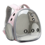 Mochila burbuja rosa para pájaros con ventana panorámica