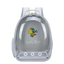 Mochila con cúpula transparente gris para loros y periquitos