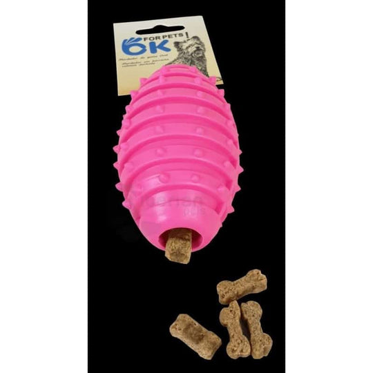 Ovales gezacktes TPR-Kauspielzeug, 10 cm