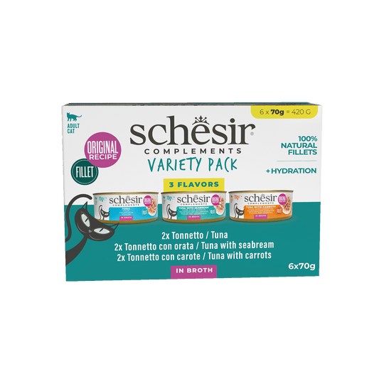 Schesir Multipack Mix in Brühe für Katzen